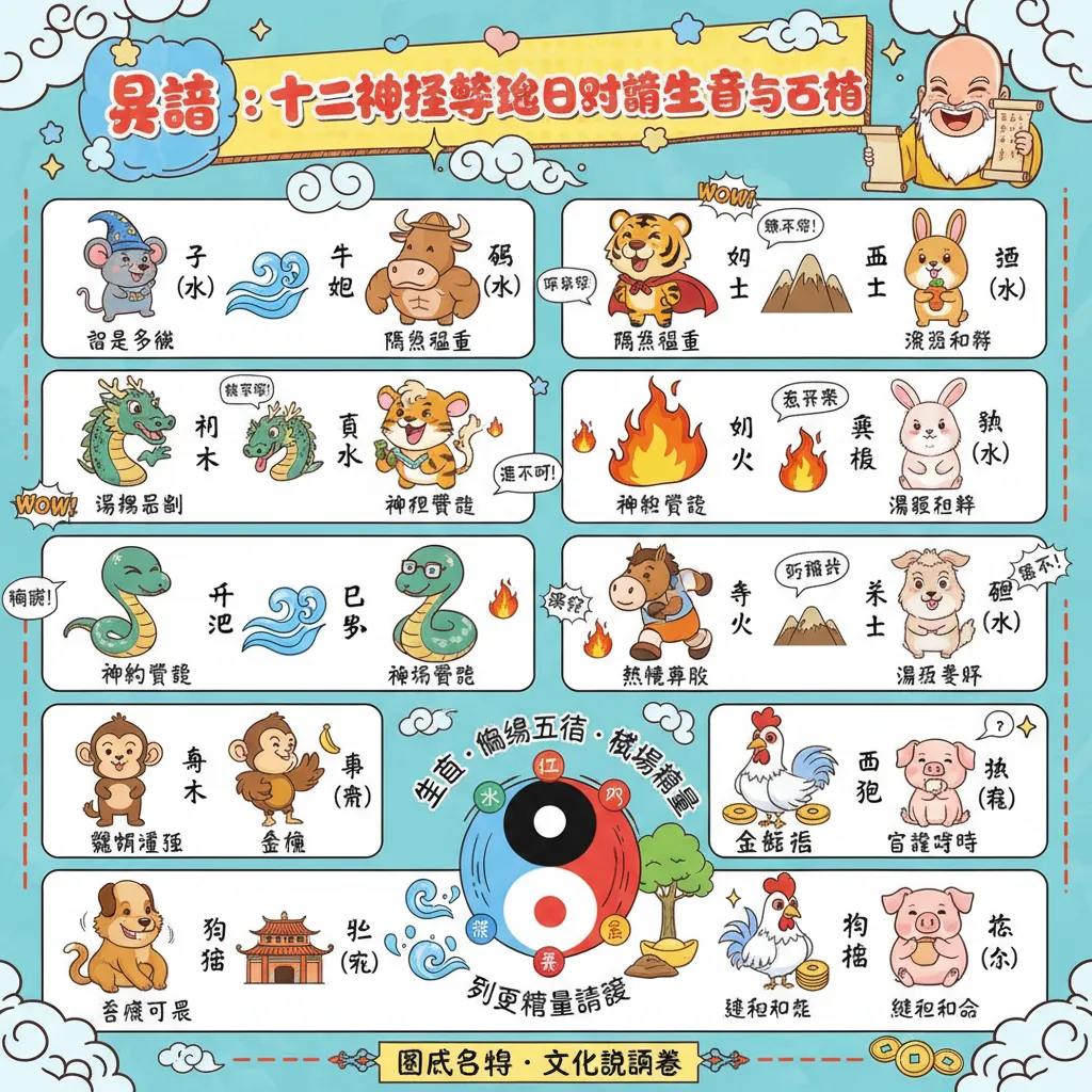 十二生肖與干支、時辰及五行的互動關係