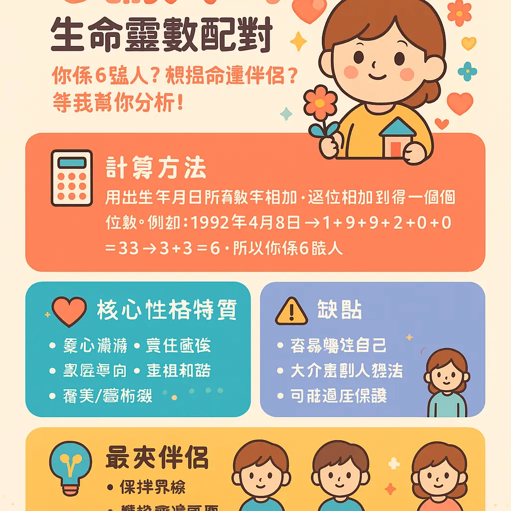 生命靈數配對 - 6號人