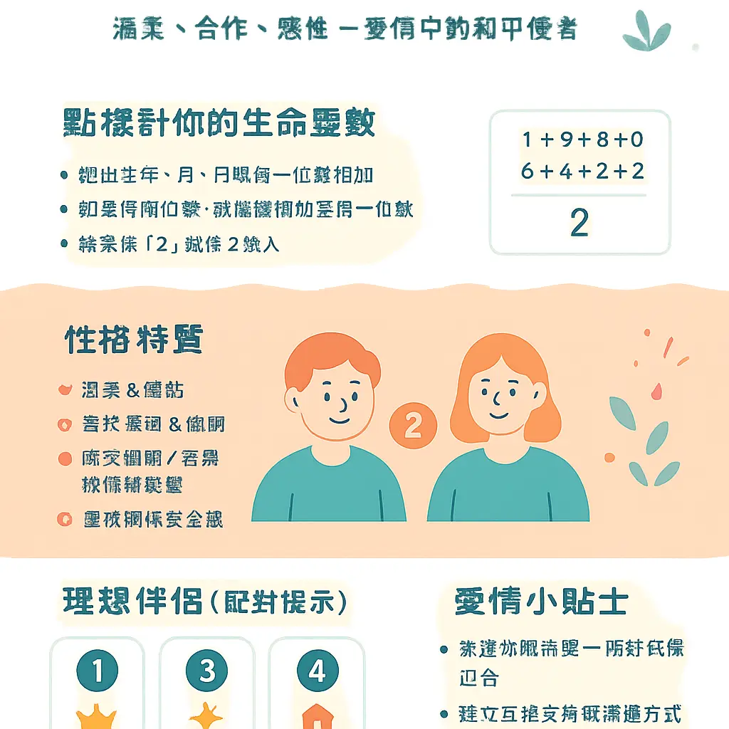 生命靈數配對 - 2號人