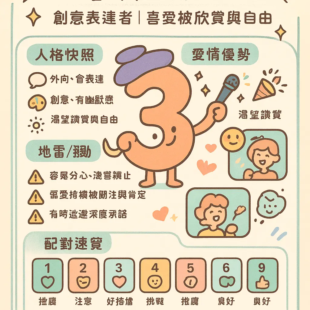 生命靈數配對 - 3號人